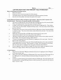 Limiting Reactant Worksheet Answers Inspirational 123 Worksheet Limiting Reactant And Percent Yield Worksheets Fun Math Worksheets 6th Grade Worksheets