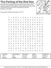 The effect is so quick that it really is exciting to watch. Parting The Red Sea Word Search Sermons4kids
