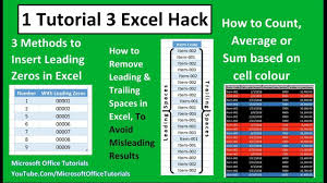 I Tutorial 3 Excel Hacks Excel Shortcuts Excel Tutorials Excel Hacks