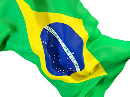 Brazil's national flag is iconic in its blue, green and yellow colours, and is often waved at sporting events or depicted on fashionable clothing items. Waving Flag Closeup Illustration Of Flag Of Brazil