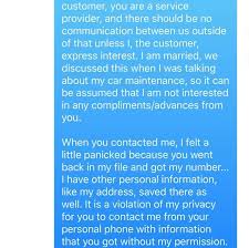People Are Applauding The Way This Woman Shut Down Jiffy Lube Employee That Was Harassing Her Lube Talk To Me Message Oil