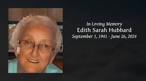 Edith Sarah Hubbard Obituary