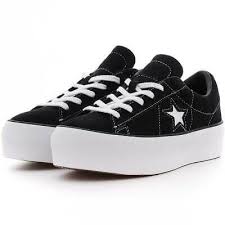 Black And White Converse Womens Size 7 Converse Womens One Star Platform Ox Suede 563869c Black White Sizes 7 8 9 11 Ebay Converse One Star Converse Platform Converse