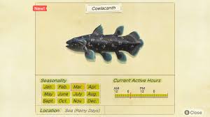 Two living species, the african coelacanth and the sulawesi coelacanth, are known. Animal Crossing New Horizons How To Catch Coelacanth