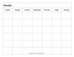 blank calendar printable my calendar land