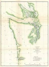 Details About 1857 Coastal Map Nautical Chart The Washington Coastal Puget Sound Vancouver
