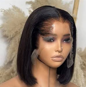 Human Hair Blend Lace Front Wig