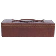 Vintage Hermes Jewelry Box In Brown Crocodile For Sale At 1stdibs Hermes Jewelry Case Hermes Jewlery Box Jewelry Box Hermes