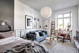 A Dreamy Scandinavian Apartment In Shades Of Blue And Grey Daily Dream Decor Studio Apartment Decorating Apartment Design Apartment Decor