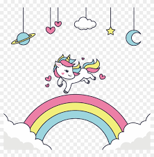 يونيكورن ، يونيكورن, الأرجواني, الثدييات png. Ftestickers Unicorn Rainbow Stars Cute Unicorn Cartoon Png Transparent Png 1024x999 5340341 Pngfind