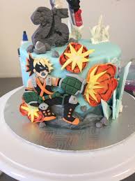 Birthday Cake For My Hero Pin By Inevitably Evelyn On Blue Wedding Anime Cake Superhero Birthday Cake My Birthday Cake