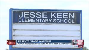 Parent stage walkout at Jesse Keen Elementary
