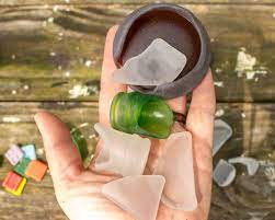 You don't want anything too thin, like microscope slides, because the rock tumbler will abrade it so that it's too thin to be useful. Make Sea Glass In A Rock Tumbler It Really Works