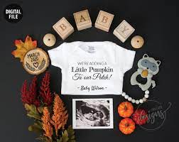 Fall Pregnancy Announcement Baby Announcement September Etsy