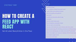 How To Build A Feed App With React And Tailwind Css React App How To Plan Current Source