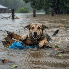 During severe flooding in the Philippines, a young boy was found stranded on a rooftop with his puppy. As they waited for help, he held his dog close, keeping it safe and