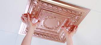 La scala faux tin ceiling tile black 25 pack. How To Install Glue Up Butt Joint Ceiling Tiles Ceilume