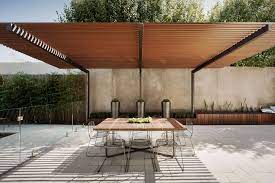 Cantilevered Pergola Over Outdoor Dining Pergola Patio Pergola Plans