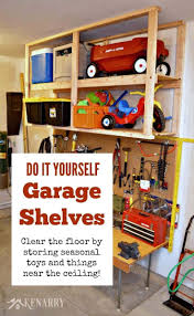 Garage door springs counterbalance the weight of the door to make it easy to open and close. Diy Garage Storage Ceiling Mounted Shelves Giveaway