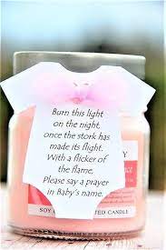 Baby Shower Candle Party Favors Burn This Light On The Night Once The Stork Has Made Its Baby Shower Party Favors Girl Baby Shower Candles Baby Shower Gifts