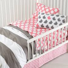 Check out our grey toddler bedding selection for the very best in unique or custom, handmade pieces from our bedding shops. The Land Of Nod New School Toddler Bedding Hop To It In Toddler Bedding Pink Toddler Bed Toddler Bed Set Baby Girl Bedding