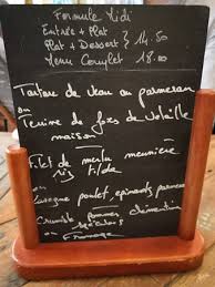 Fotos im projekt maison midi french cafe bistro chairs. Menu De Midi Picture Of Cafe De La Butte Paris Tripadvisor