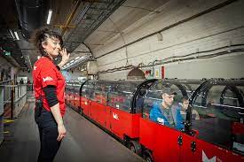 Some extract from 'reporting london' showing the secret world of the royal mail postal train that ran under the streets of london. Mail Rail The Postal Museum