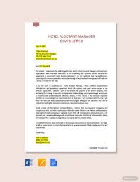 Free Hotel Assistant Manager Cover Letter Template Word Doc Apple Mac Pages Google Docs Cover Letter Template Word Lettering Cover Letter Template