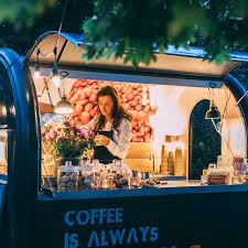 Conversations are punctuated by the sounds of the espresso machine. Events Mobile Bar Black Coffee Pharmacy