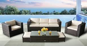 Sofa Set Modern Aluminum Rattan Wicker Furniture Sofa Set Modern Sofa Set Sectional Patio Furniture