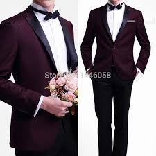 Black And Purple Tuxedo New 2015 Mens Suits One Button Dark Purple Tuxedo Jacket Black Lapel Custom Made Wedding Suits For Men 3 Wedding Suits Groomsmen Purple Tuxedo Black Pants Men