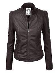 Made By Johnny Made By Johnny Mbj Wjc746 Womens Vegan Leather Motorcycle Jacket Xl Coffee Walmart Com In 2021 Motorcycle Jacket Women Leather Coat Womens Leather Jackets Women