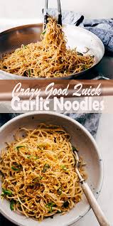 Crazy Good Quick Garlic Noodles Hot From My Oven Noodle Recipes Easy Asian Noodle Recipes Garlic Noodles