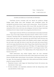 Lalu, bagaimana proses terjadinya perdagangan antarpulau?apa manfaat perdagangan antarpulau ? Dampak Keterbukaan Ekonomi Di Indonesia Studocu