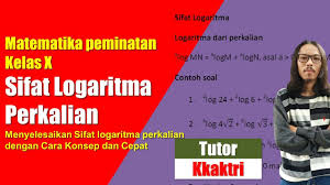 Perkalian logaritma samadengan penjumlahan logaritma dengan basis tetap. Sifat Logaritma Perkalian Youtube