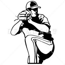 Baseball Pitcher Clipart Black And White Sports Clipart Image Of Man Pitching Baseball Throwing Windup Man Images Clip Art Clipart Images