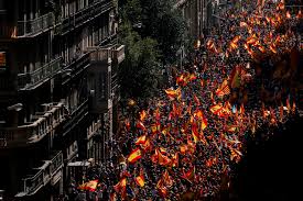 There are 460 barcelona flag for sale on etsy. I Am Spanish Thousands In Barcelona Protest A Push For Independence The New York Times