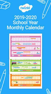 Printable 2019 2020 School Year Monthly Calendar Get Ready For Back To School School Year School School Activities