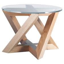 Rk Modern Wood Side Table With Circle Crystal Extra White Glass Top For Sale At 1stdibs Side Table Wood Antique End Tables Wooden Chair