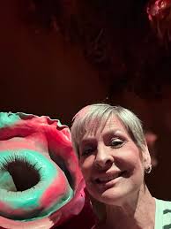 Schaumburg haunted house display at night