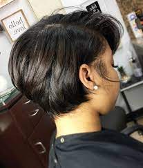 If you bear straight hair and you want to find a short hairstyle for your round face, the short pixie hairstyle can be your ideal option. 50 Fashionable Short Hairstyles For Black Women Black Fashionable Hairstyles Short Women Thick Hair Styles Short Haircut Styles Short Natural Hair Styles