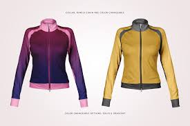 Download Female Fitness Jacket Mockup Designertale