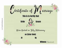 You can even call it a fake online wedding. Free Marriage Certificate Template Customize Online Then Print