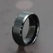 Simple Design Black Titanium Steel Mens Ring Titanium Steel Rings Black Rings Titanium Wedding Rings
