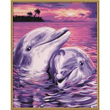 Delfine Malen Nach Zahlen Schipper 24 X 30 Cm Tiere Vorlagen Malvorlagen