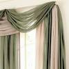 Colordrift botanical burnout sheer window scarf valance in white. 1