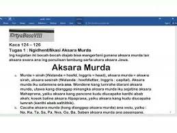 Kunci jawaban tematik tema 5 kelas 5 tugas sekolah. Aksara Murda Kirtya Basa Kelas 8 Hal 124 126 Bagean Kasiji Youtube