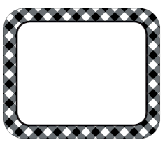 Black And White Gingham Border Black White Gingham Name Tags Classroom Accessories Student Name Tags Black And White