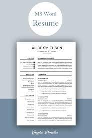 Brown creative cv templates free download i like free stylish resume templates that include a placeholder for your profile pictures. Resume Template Professional Instant Word Free Cv Modern Cv Template Word Piccomemorial