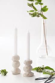 Diy Einfache Kerzenstander Aus Ton Selbermachen Diy Dekoration Basteln Und Selbermachen Kerzenstander